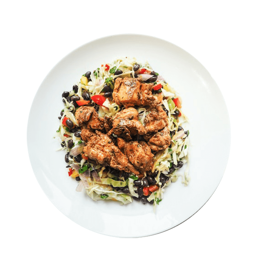 BBQチキンと彩り野菜のサラダ